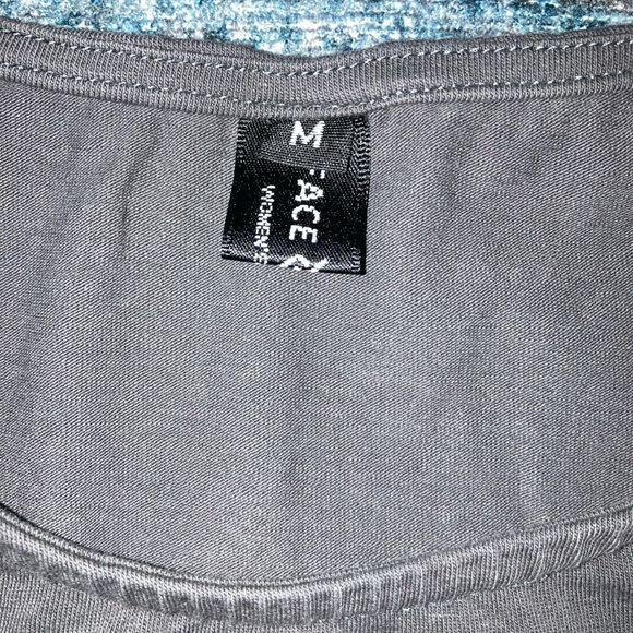 Grey Long Sleeve Crew Neck Body-Con Dress Medium Face Face - Picture 2 of 3